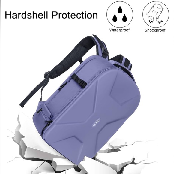 MOSISO Photography Camera Backpack 15-16 inch Waterproof Hardshell Lavender Gray - Picture 6 of 7